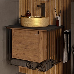 Grossman Мебель для ванной Винтаж 70 GR-5010GG веллингтон/металл черный – фотография-4